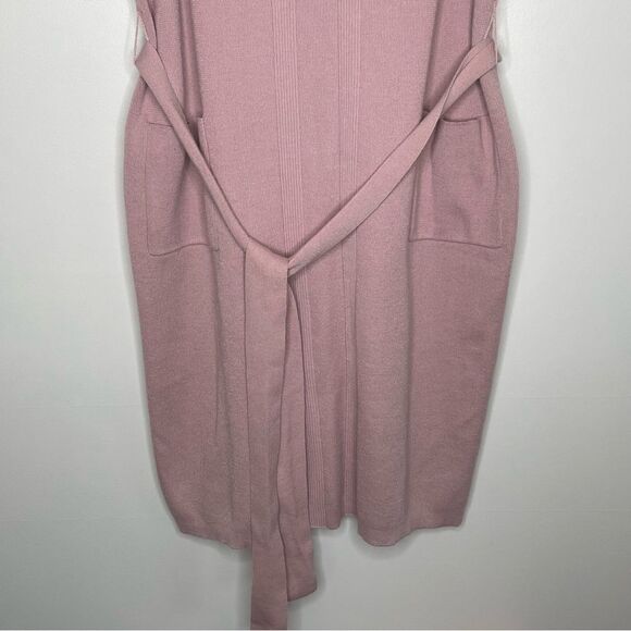 Torrid Mauve Pink Sweater‎ Knit Self Tie Shift Dress - Picture 4 of 7